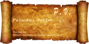 Peleskei Valter névjegykártya